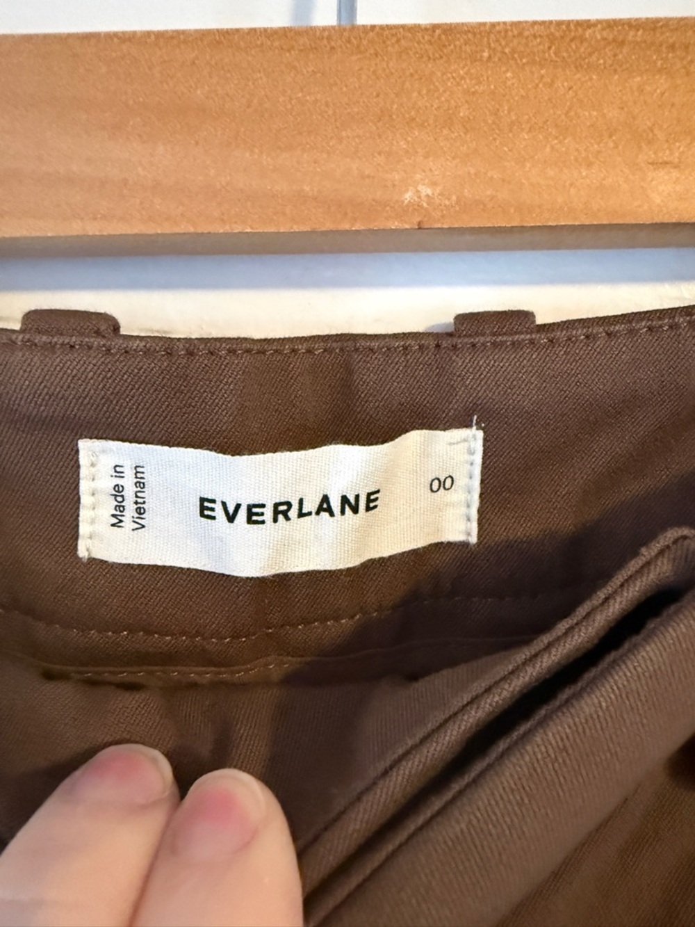 Everlane Flare Brown Trousers - Picture 2 of 8